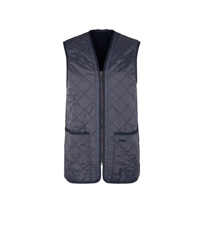 Barbour - Gilet - QUILTED/LINING VEST WITH POLARQUILT NAVY ZIP