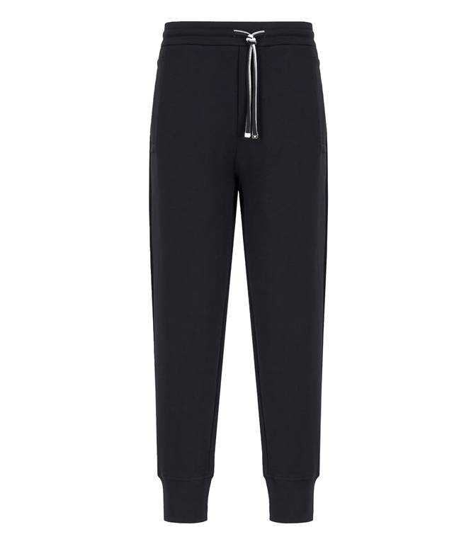Emporio Armani - Pantaloni - PANTALONI JOGGER IN DOUBLE JERSEY BLU NAVY