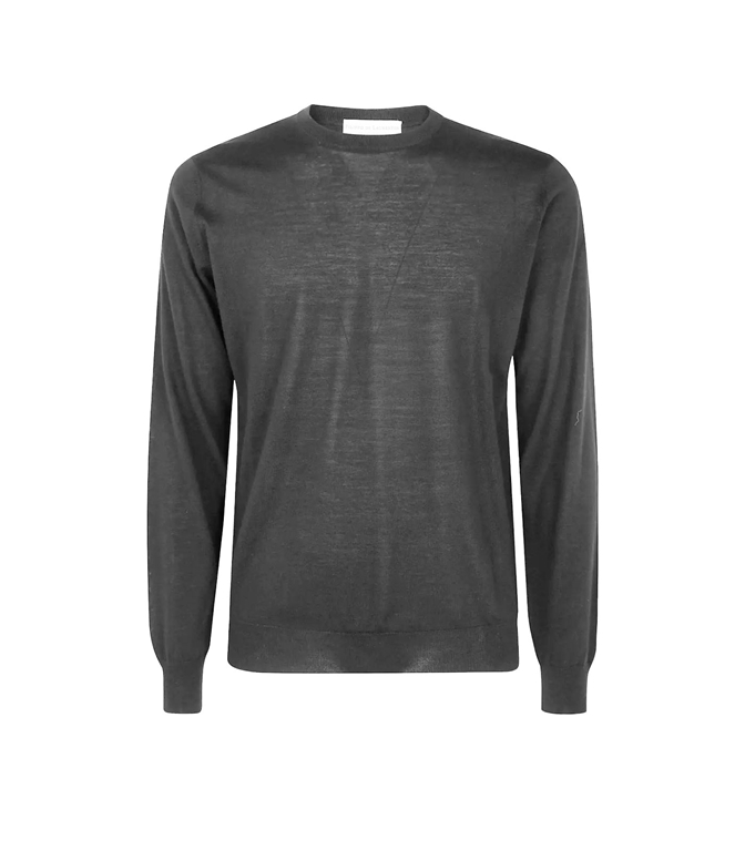 Filippo De Laurentiis - Maglie - MAGLIONE GIROCOLLO MERINO A MANICHE LUNGHE GRIGIO