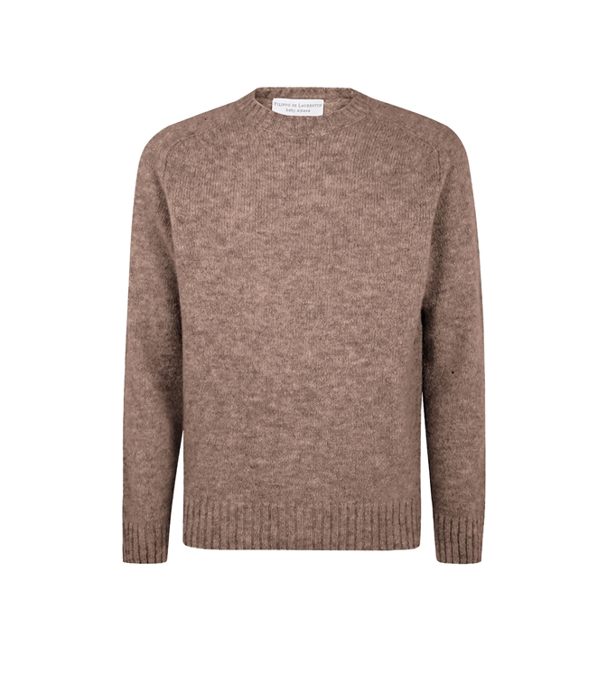 Filippo De Laurentiis - Maglie - GIROCOLLO MANICA MARTELLO BABY ALPACA TORTORA
