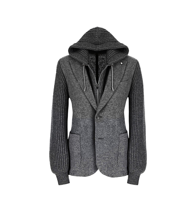 L.B.M.1911 - Jacket - IVAN JERSEY JACKET IN DARK GRAY