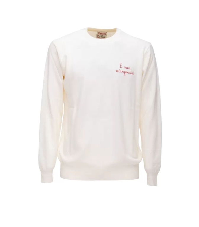 Mc2 Saint Barth - T-Shirt - ARNTOT WARM T-SHIRT IN WHITE WINTER COTTON WITH EMBROIDERY AND ANGLE ME