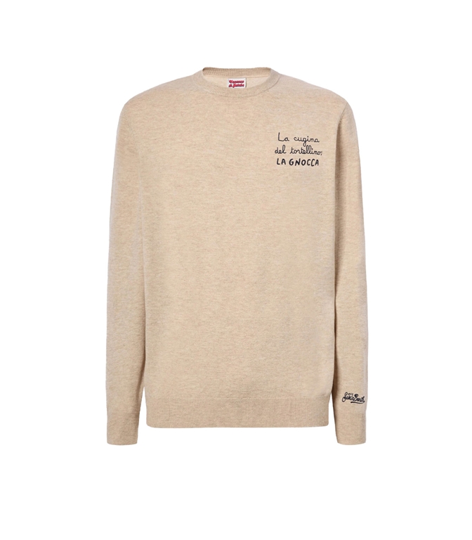 Mc2 Saint Barth - Knitwear - HERON LIGHT EMBROIDERY THE COUSIN OF THE TORTELLINO