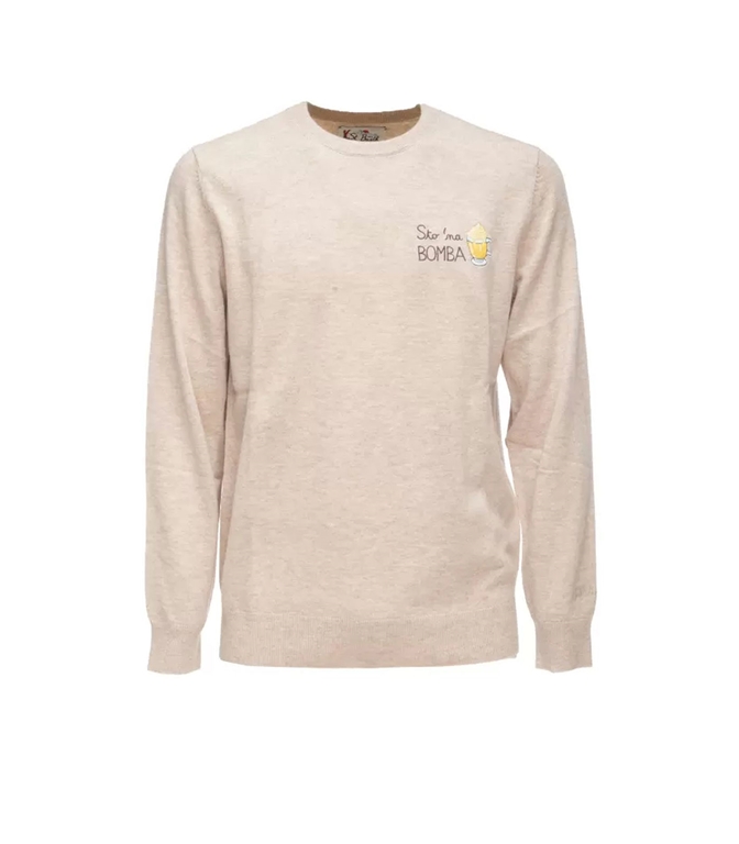 Mc2 Saint Barth - Knitwear - HERON LIGHT CHRISPLE SHIRT WITH EMBROIDERY I'M NA BOMBA
