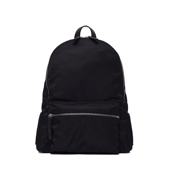 Orciani - Zaino - LAIO DAVIS BACKPACK IN RECYCLED NYLON AND LEATHER BLACK