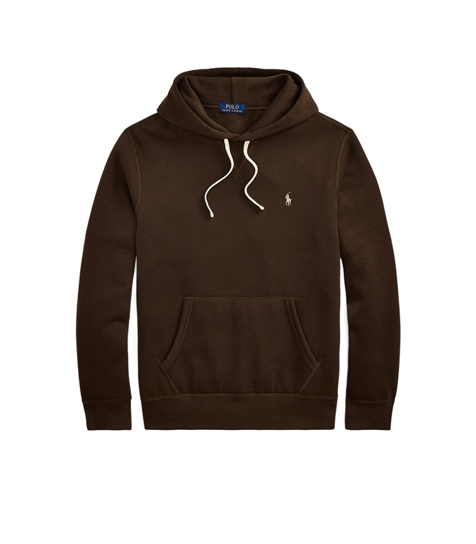 POLO RALPH LAUREN - Felpe - FELPA CON CAPPUCCIO RL MARRONE NOCE MOSCATA