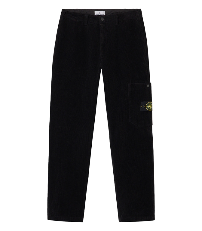 Stone Island - Pantaloni - ORGANIC COTTON CORDUROY 800 NERO