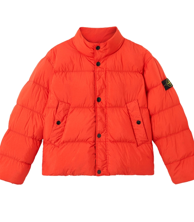 Stone Island - Giubbotti - CRINKLE REPS NY, RECYCLED NYLON SCARLATTO