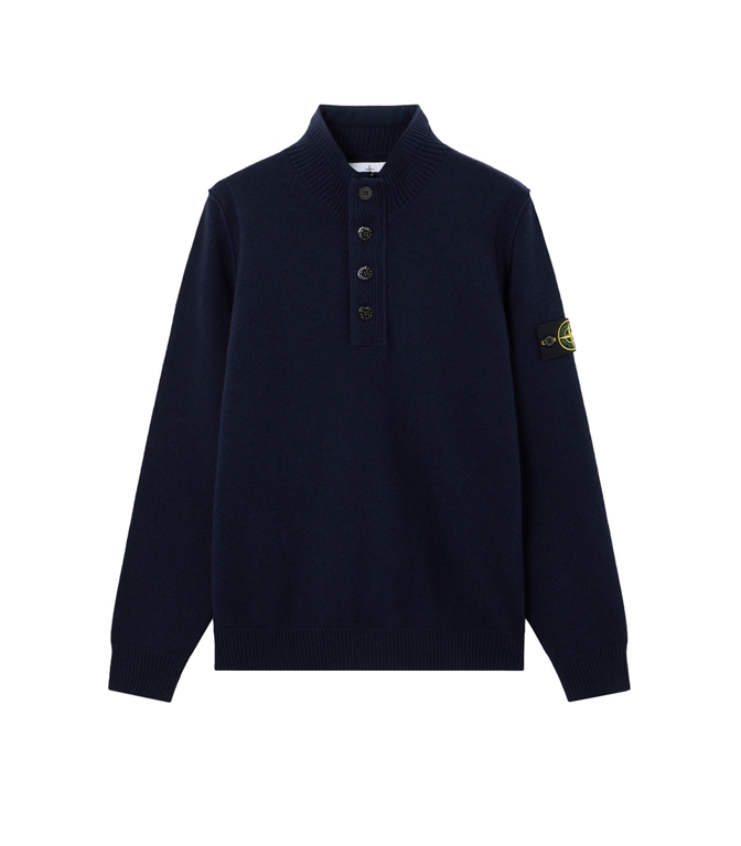 Stone Island - Knitwear - LAMBSWOOL BLUE