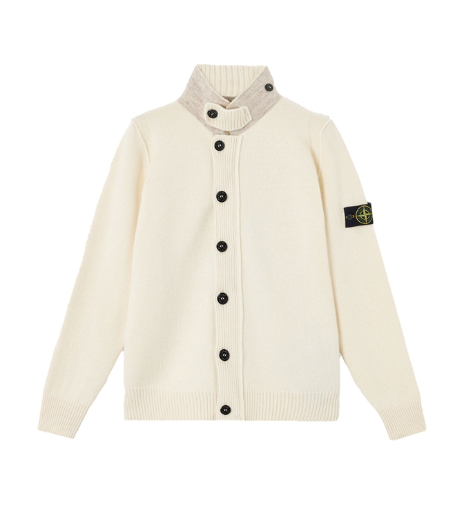 Stone Island - Maglie - LAMBSWOOL AVORIO