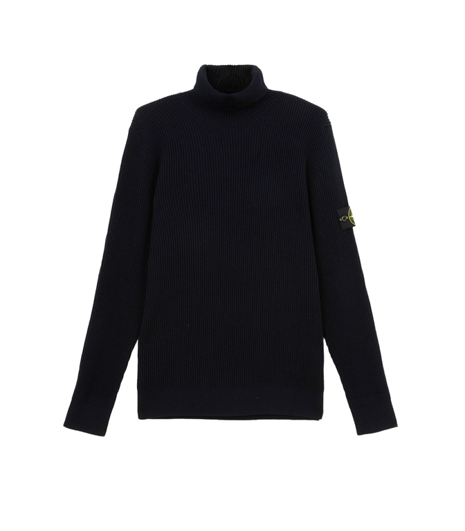 Stone Island - Knitwear - FULL RIB RWS WOOL BLUE
