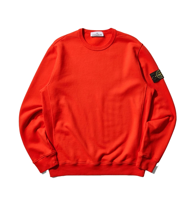 Stone Island - Sweatshirt - GARMENT DYED CREWNECK SWEATSHIRT SCARLET RED
