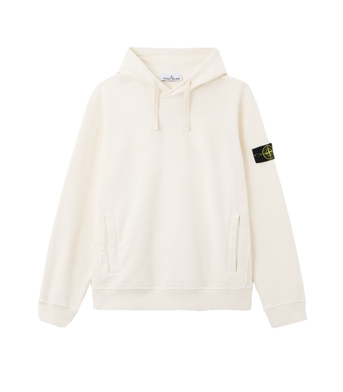 Stone Island - Sweatshirt - BRUSHED ORGANIC COTTON FLEECE IVORY