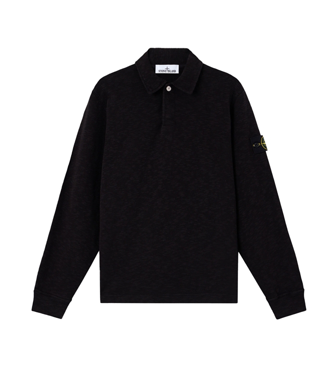 Stone Island - Sweatshirt - VANIS BRUSHED HEAVY COTTON JERSEY BLACK