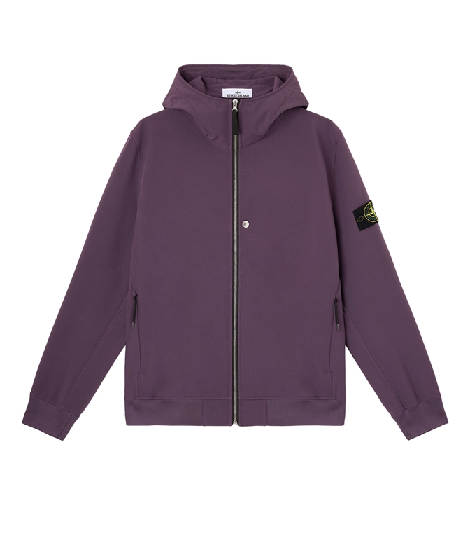 Stone Island - Jackets - SOFT SHELL-R_E.DYE TECHNOLOGY RECYCLED POLYESTER AMARANTO