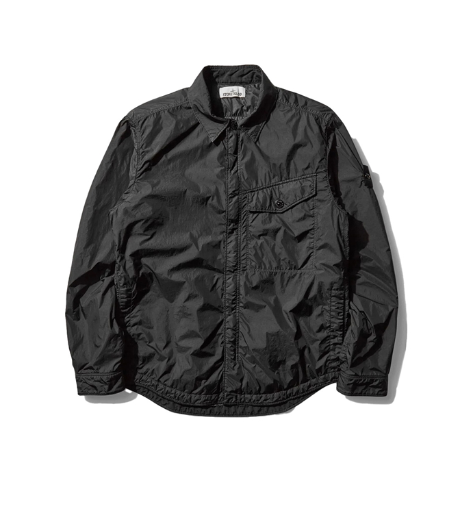 Stone Island - Jackets - CRINKLE REPS R-NY OVERSHIRT BLACK