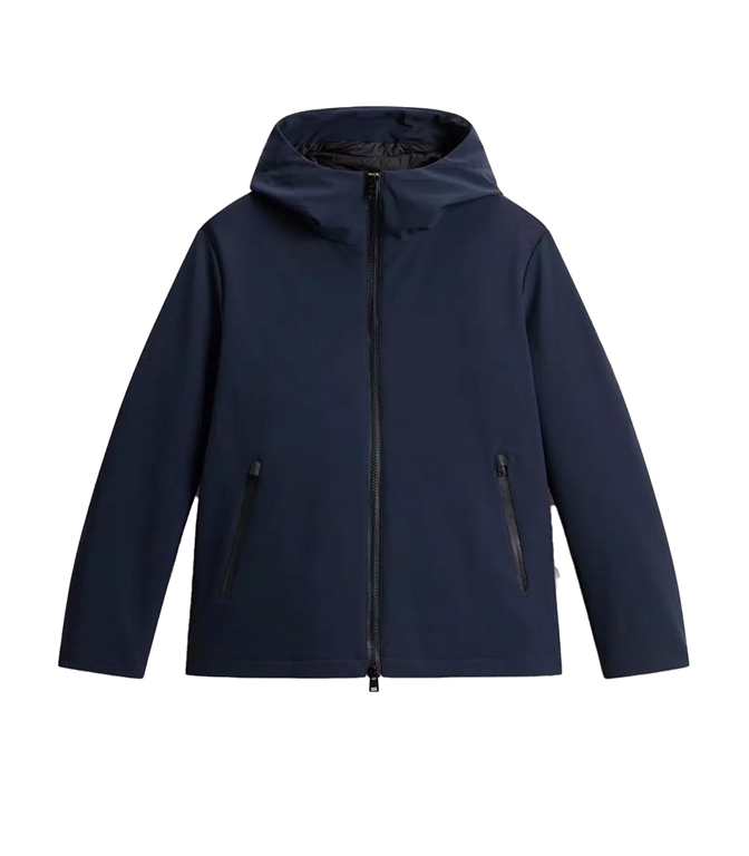 Woolrich - Jackets - PACIFIC SOFT SHELL JACKET MELTON BLUE