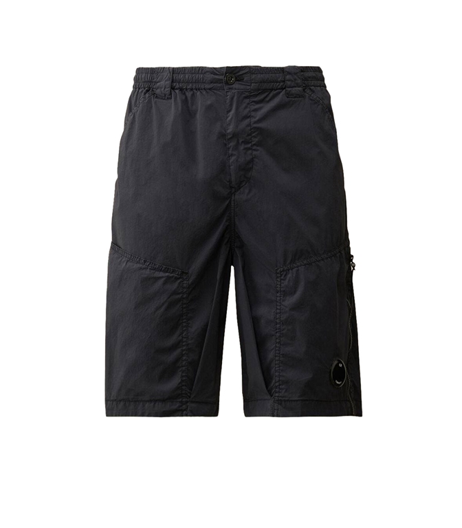 C.P. COMPANY - Shorts - 50 FILI STRETCH SHORTS TOTAL ECLIPSE BLUE