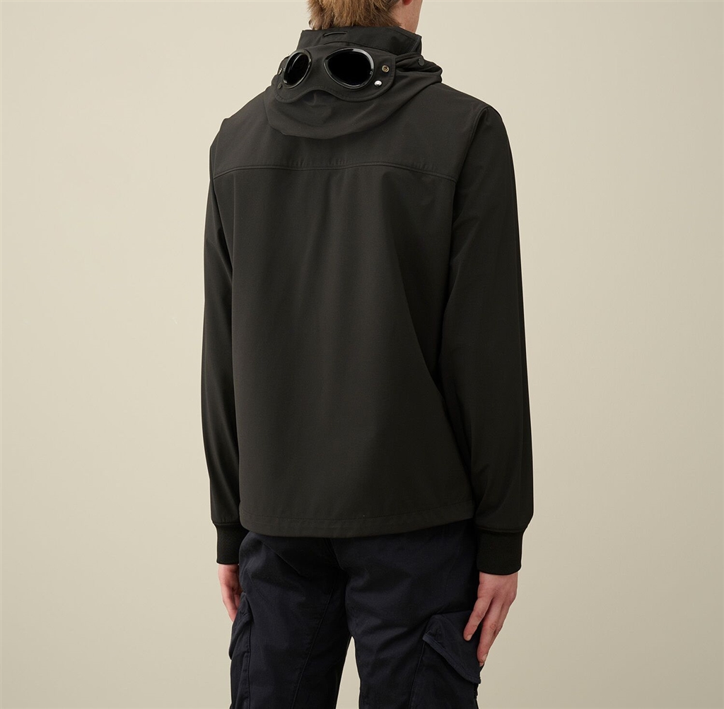 Cp Company Soft Shell Jacket Cp Coat Black Soft Shell Hooded
