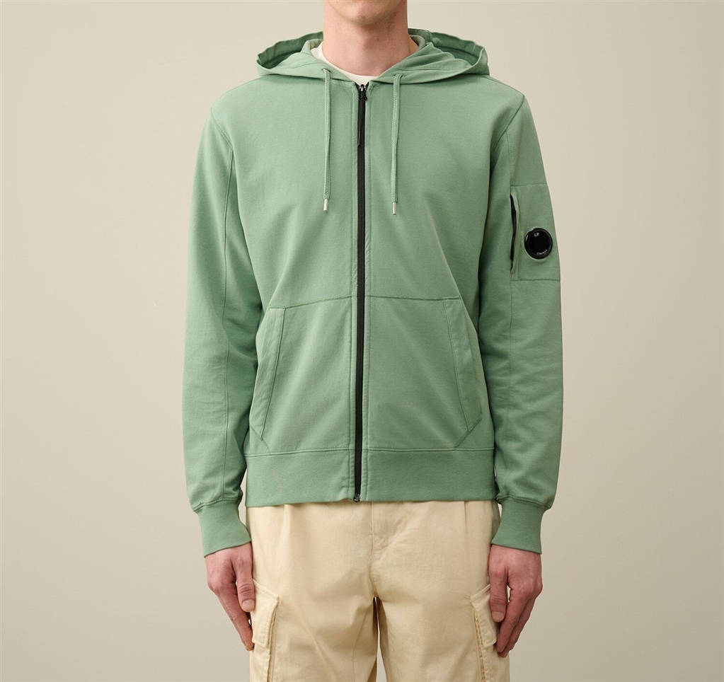 LIGHT FLEECE ZIPPED HOODIE GREEN BAY COMPANY Sweatshirt