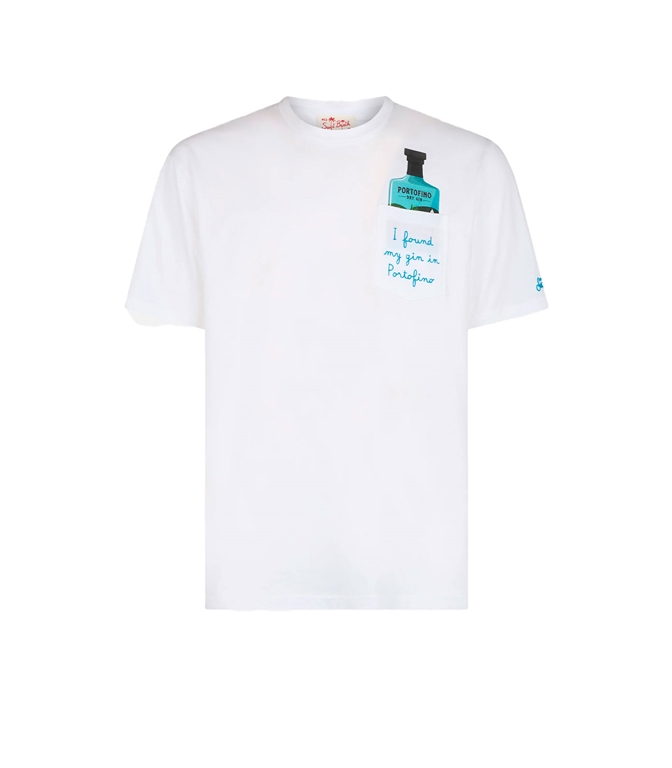 Mc2 Saint Barth - T-Shirt - T-SHIRT UOMO IN COTONE AUSTIN CON RICAMO PORTOFINO GIN | PORTOFINO DRY GIN EDIZIONE SPECIALE