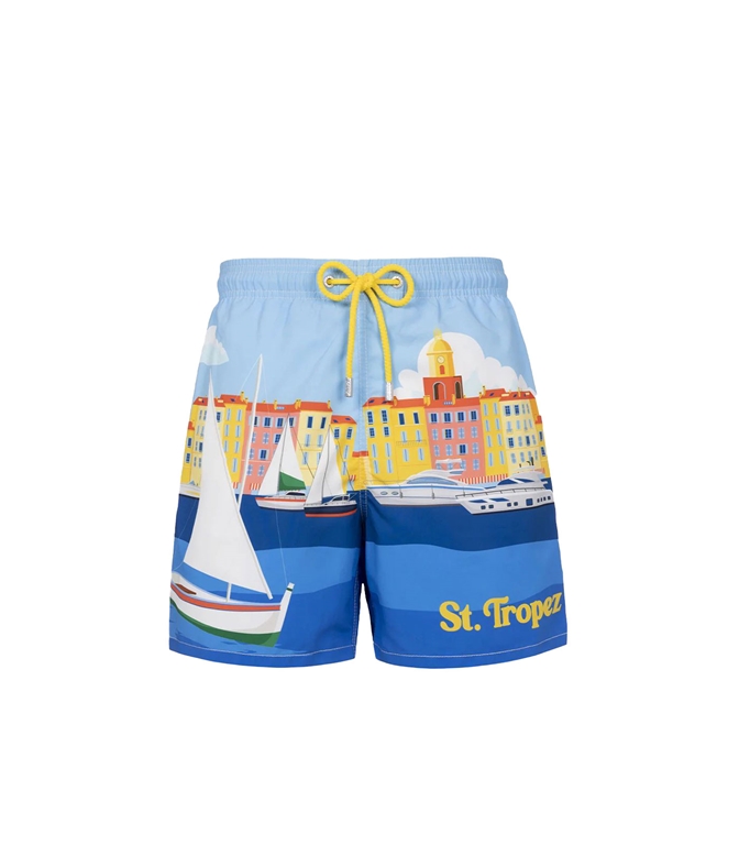 Mc2 Saint Barth - Swimwear - BATHROOM GUSTAVIA MEDIUM LENGTH WITH PRINT STOPED ST. TROPEZ