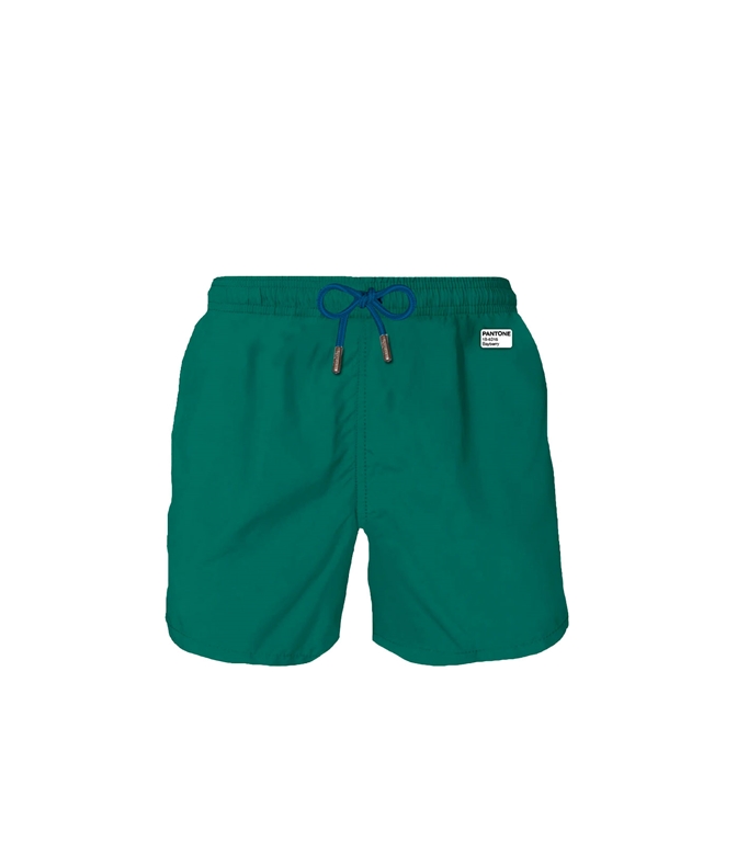 Mc2 Saint Barth - Swimwear - MEN'S SWIMSUIT IN LIGHT GREEN FABRIC ENGLISH LIGHTING PANTONE | PANTONE SPECIAL EDITION