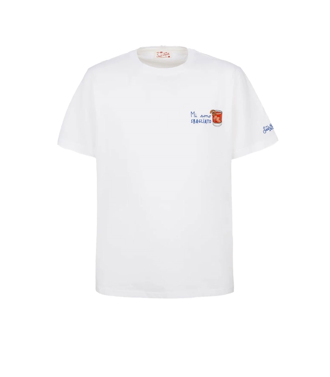 Mc2 Saint Barth - T-Shirt - T-SHIRT CLASSIC FIT IN JERSEY DI COTONE PORTOFINO CON RICAMO MI SONO SBAGLIATO
