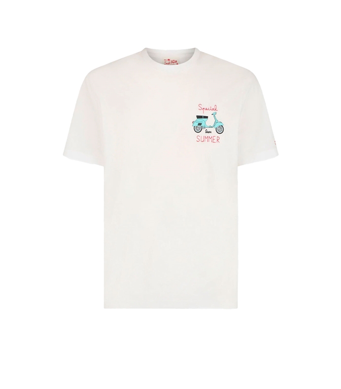 Mc2 Saint Barth - T-Shirt - T-SHIRT DA UOMO CON STAMPA PIAZZATA E RICAMO VESPA | EDIZIONE SPECIALE VESPA