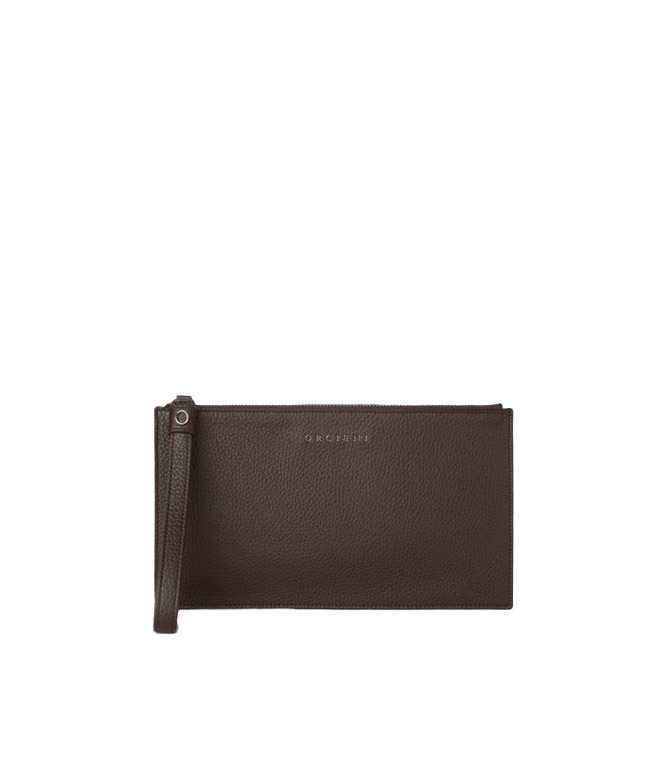 Orciani - Pochette - MICRON ENVELOPE IN LEATHER WITH EBONY CUFF