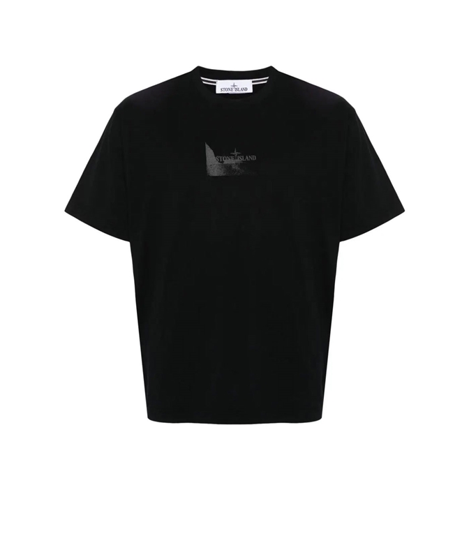 Stone Island - T-Shirt - T-SHIRT CON STAMPA NERO