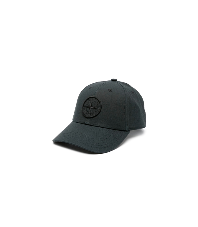 Stone Island - Cappelli - CAPPELLO DA BASEBALL CON RICAMO NERO
