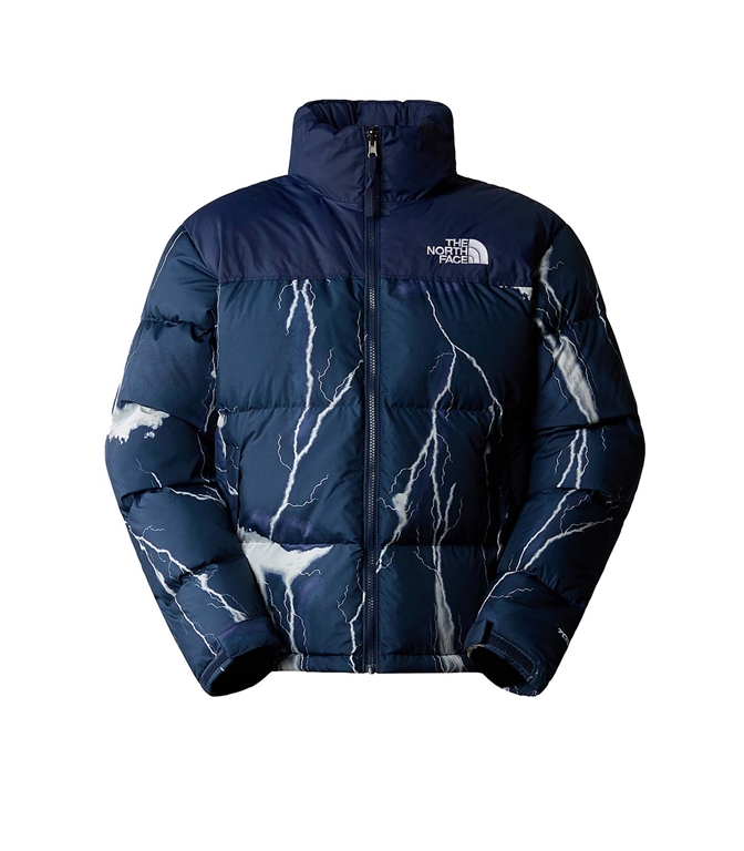 The North Face - Jackets - RETRO NUPTSE JACKET 1996 SUMMIT NAVY TNF LIGHTENING PRINT