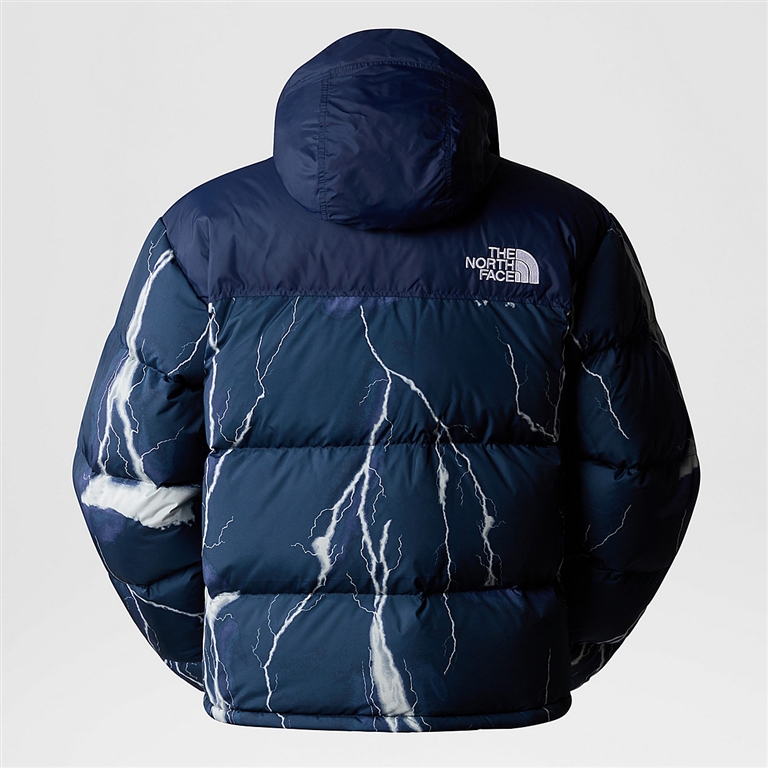 RETRO NUPTSE JACKET 1996 SUMMIT NAVY TNF LIGHTENING PRINT The