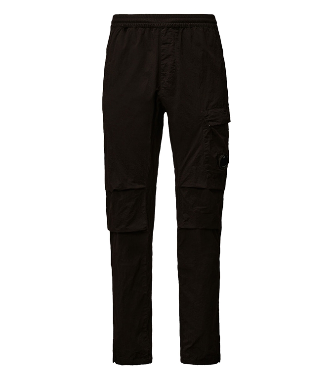 C.P. COMPANY - Pantaloni - FLATT NYLON REGULAR CARGO PANTS BLACK