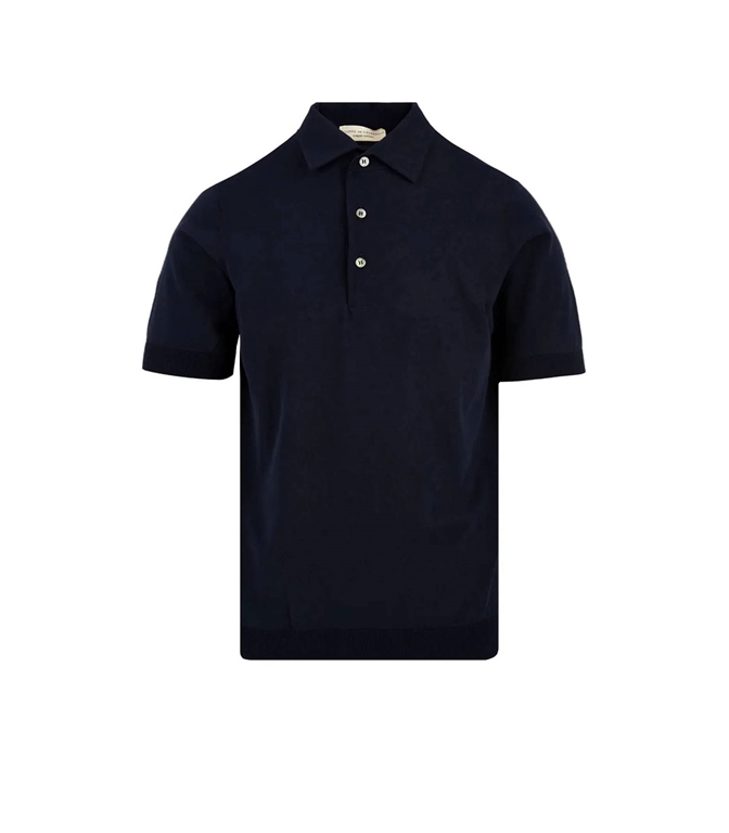 Filippo De Laurentiis - Polo - COTTON CREPE POLO NAVY