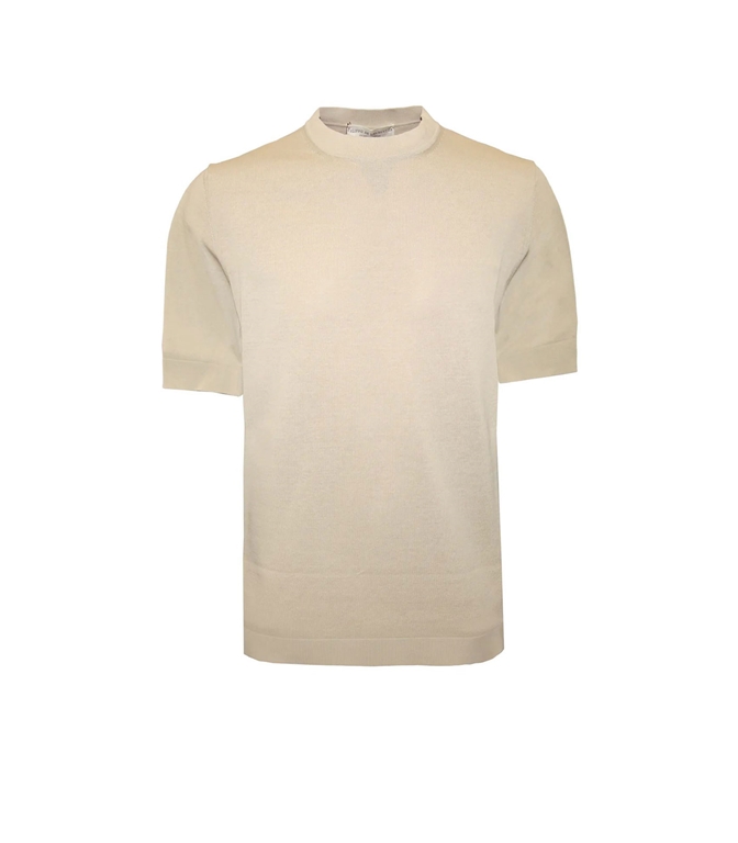 Filippo De Laurentiis - T-Shirt - T-SHIRT IN CREPE DI COTONE ECRU