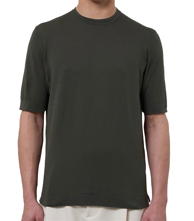 Filippo De Laurentiis - T-Shirt - T-SHIRT COTONE CREPE MILITARE