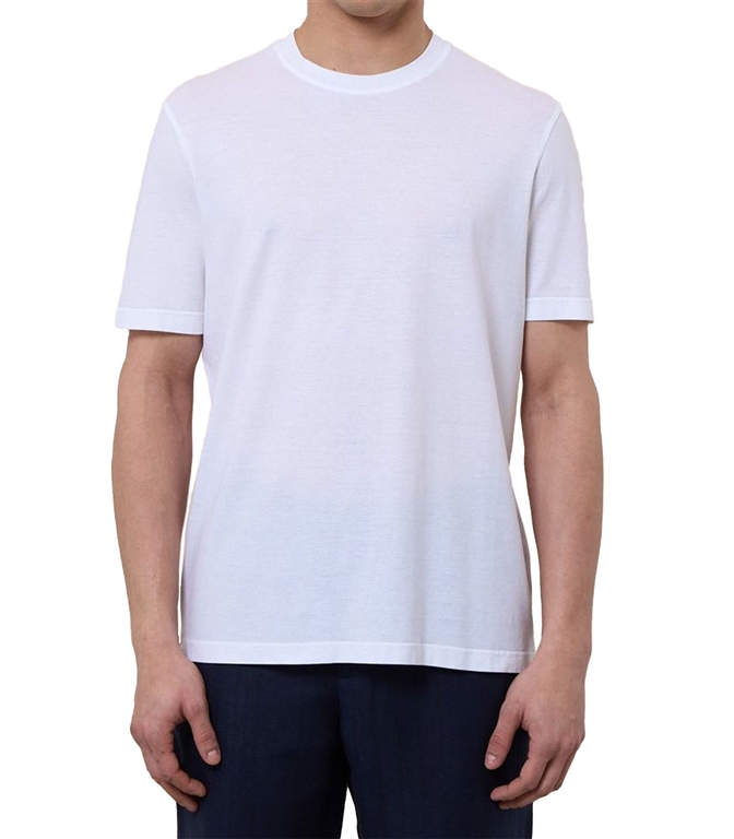 Filippo De Laurentiis - T-Shirt - T-SHIRT COTONE CREPE BIANCO OTTICO