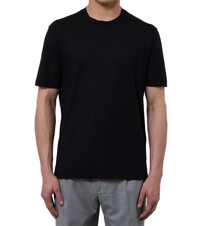 Filippo De Laurentiis - T-Shirt - T-SHIRT COTONE CREPE NERO