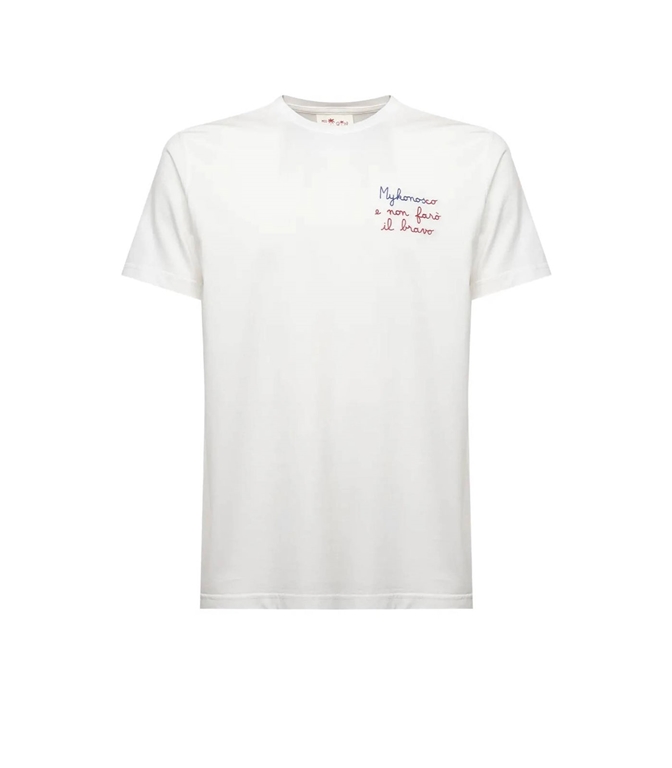 Mc2 Saint Barth - T-Shirt - T-SHIRT IN JERSEY DI COTONE CON RICAMO MYKONOSCO