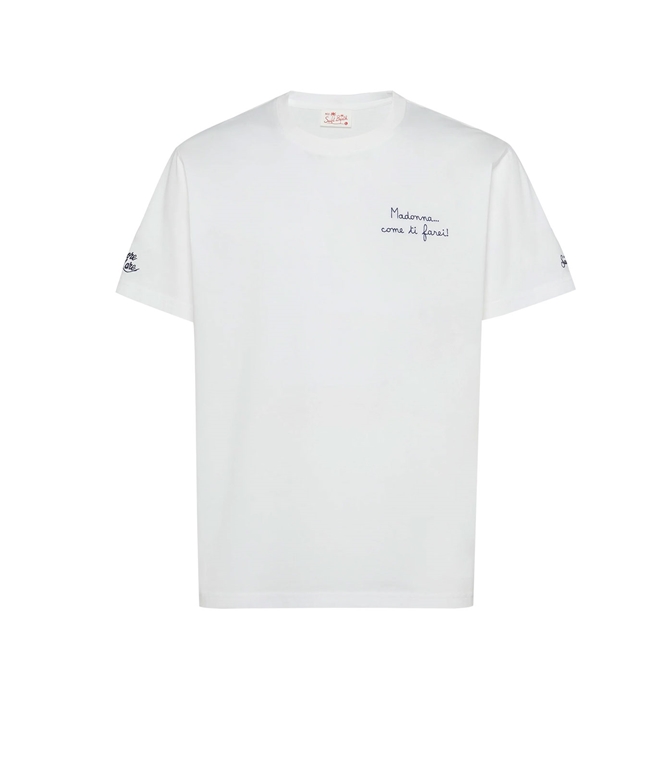 Mc2 Saint Barth - T-Shirt - T-SHIRT PORTOFINO IN JERSEY DI COTONE CLASSIC FIT CON RICAMO COME TI FAREI!