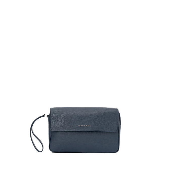 Orciani - Borsello - BORSELLO MICRON IN PELLE MARTELLATA BLU NAVY