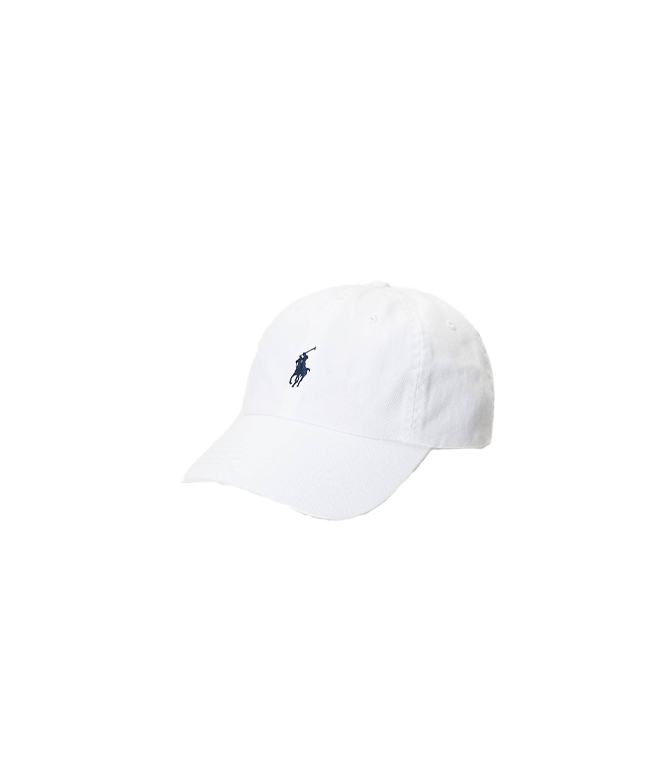 POLO RALPH LAUREN - Cappelli - CAPPELLINO DA BASEBALL IN CHINO WHITE/NEWPORT NAVY