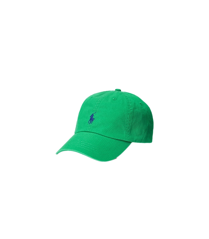 POLO RALPH LAUREN - Cappelli - CAPPELLINO DA BASEBALL IN CHINO VERDE BILIARDO