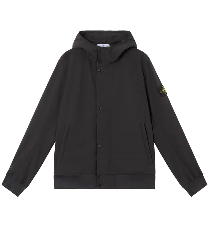 Stone Island - Jackets - LIGHT SOFT SHELL-R TECHNOLOGY, RECYCLED POLYESTER BLACK