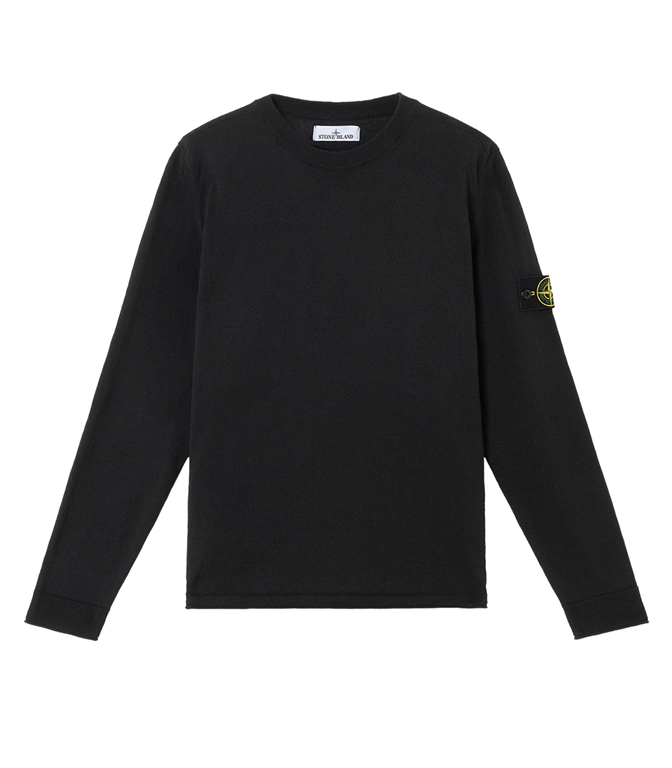 Stone Island - Maglie - LIGHT RAW HAND ORGANIC COTTON NERO