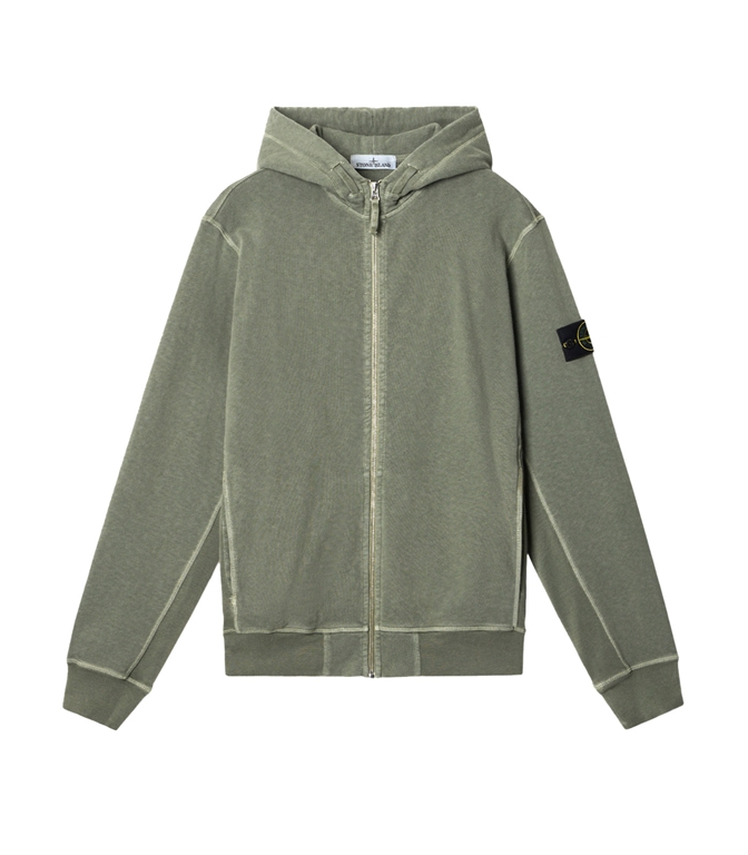 Stone Island - Felpe - MALFILÉ FLEECE 'OLD' EFFECT MUSCHIO