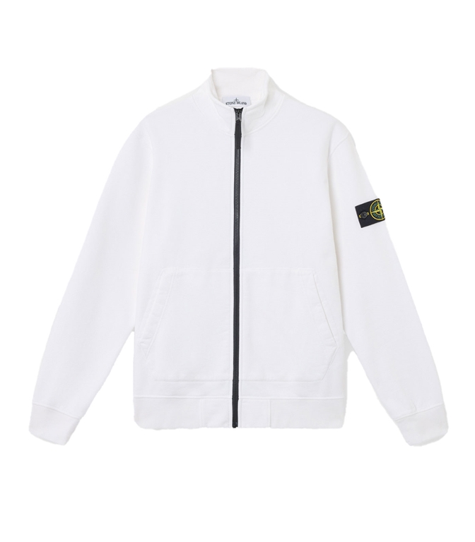 Stone Island - Maglie - ORGANIC COTTON FLEECE BIANCO
