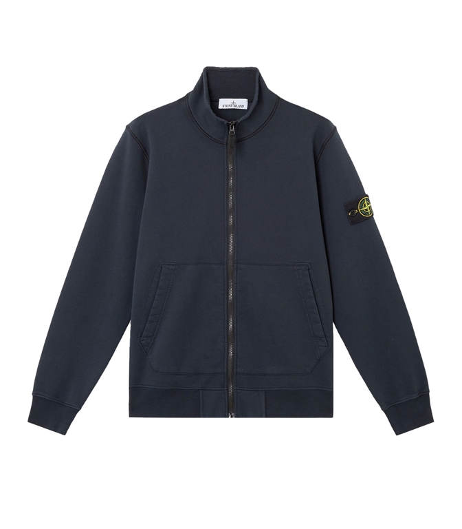 Stone Island - Maglie - ORGANIC COTTON FLEECE BLU